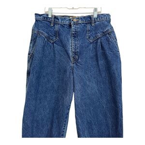 Vintage Forenza Mom Jeans Size 16 High Waisted Pleated Medium Wash Runs Small